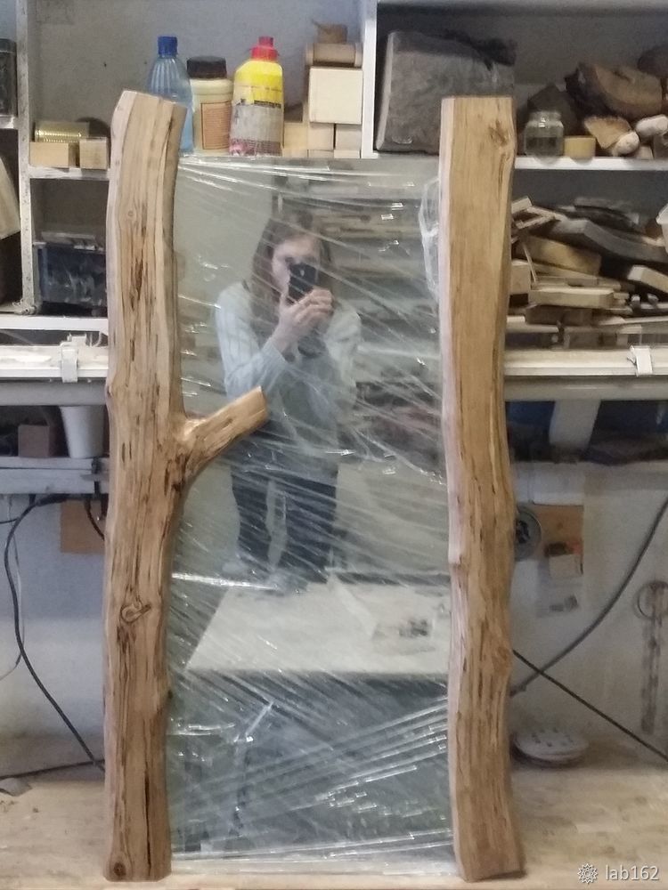 Как изготовить деревянную раму для зеркала в стиле Live edge, фото № 8