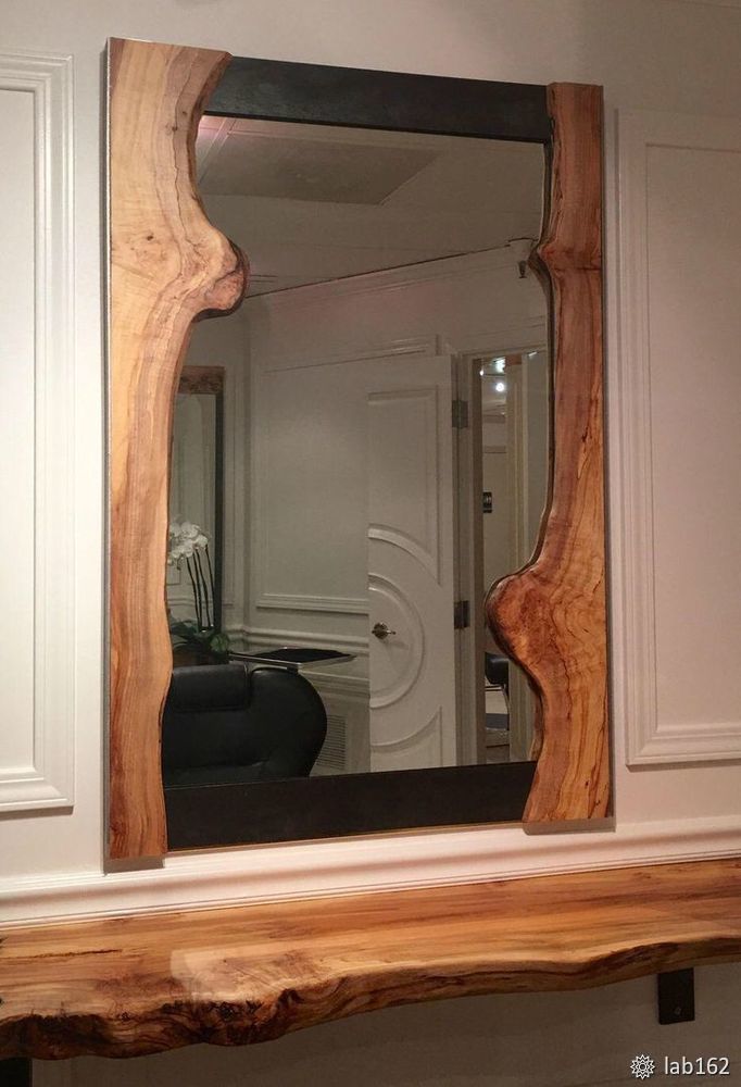 Как изготовить деревянную раму для зеркала в стиле Live edge, фото № 2