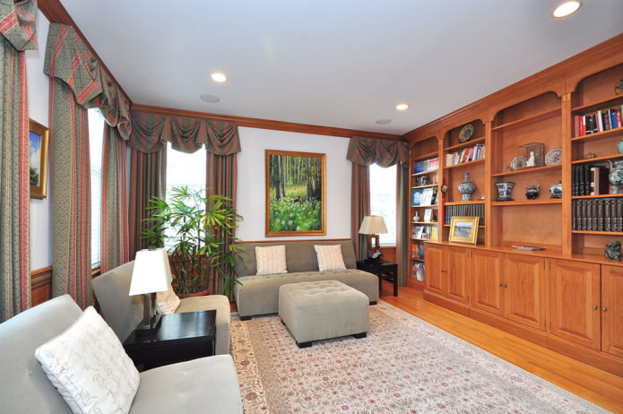 занавеси с ламбрекеном в полоску в интерьере занавеси с ламбрекеном в полоску в интерьере