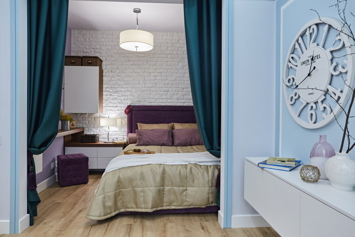дизайн спальной зоны в интерьере квартиры 40 квадратов