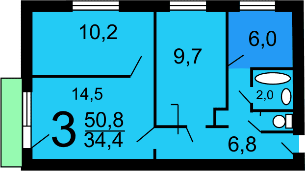 планировка дома серии 447