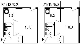 планировка 1-комнатной хрущевки серии 1-335