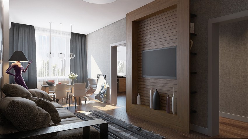 Дизайн комнаты в общежитии 18 кв м с кухней и прихожей