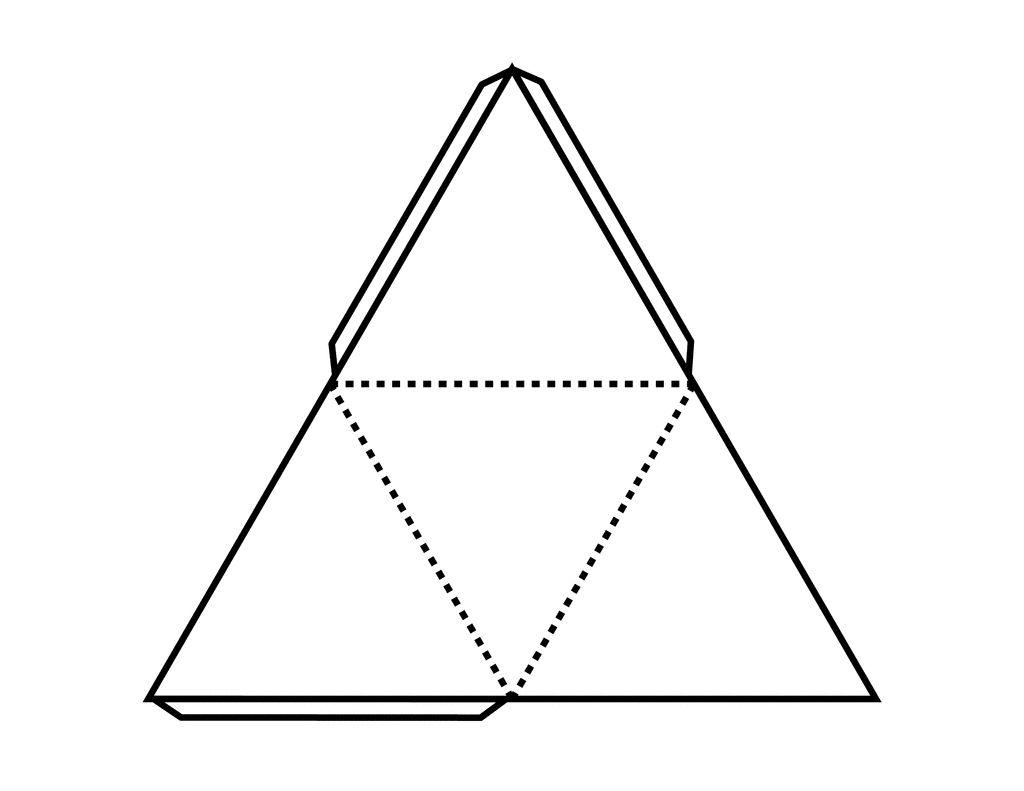 Трафарет треугольника для торта