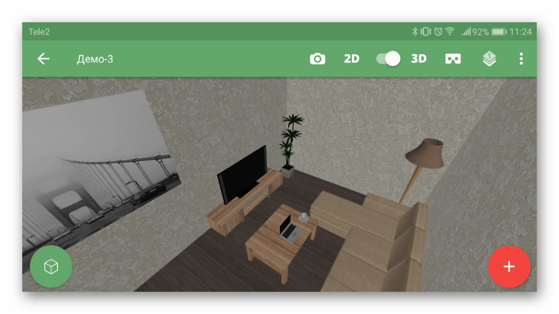Дизайн комнаты в программе Planner 5D