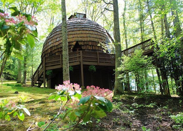 wooden geodesic dome