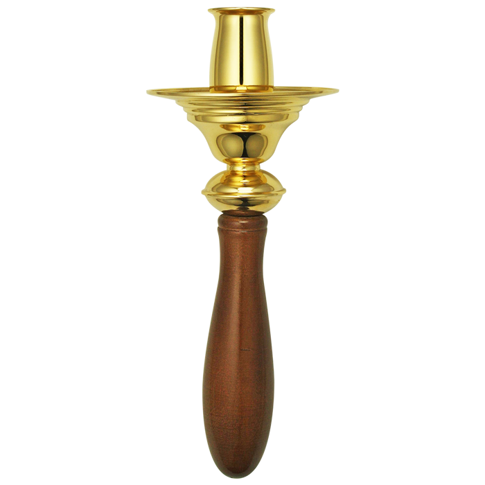 Подсвечник ручной с деревянной ручкой Подсвечник выносной с деревянной ручкой