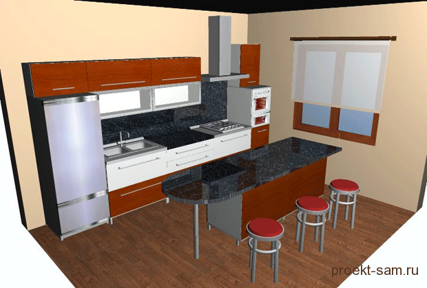 проект кухни в программе ds 3d конструктор кухни