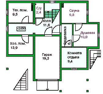 план цокольного этажа 
