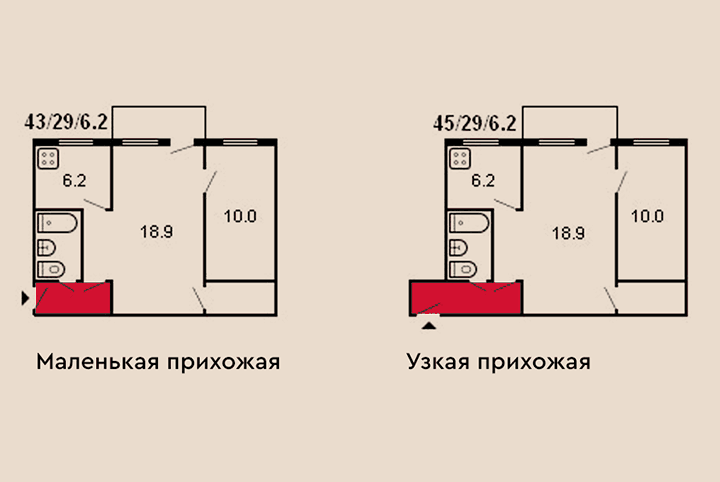 Планировка маленькой прихожей