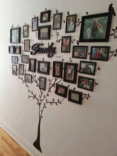 Семейное дерево на стене