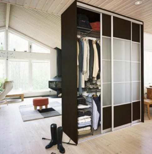 Зонирование мебелью