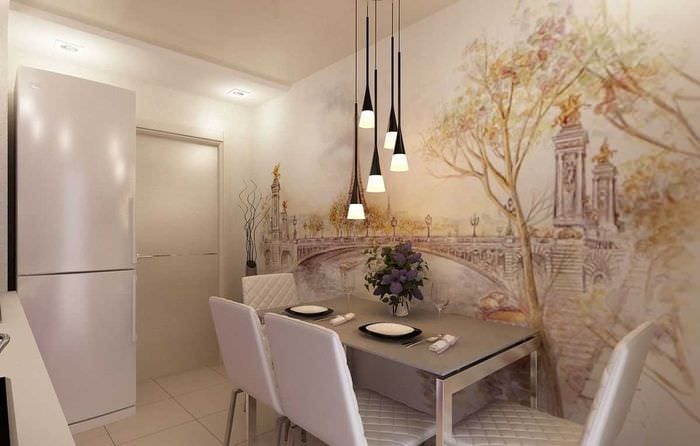 идея красивого стиля дома с росписью стен