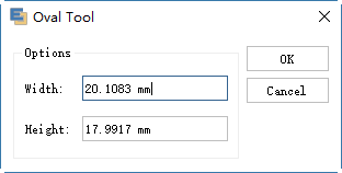 Oval tool dialog