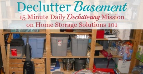 How to #declutter your basement with step by step instructions to make it less overwhelming, and also so you don