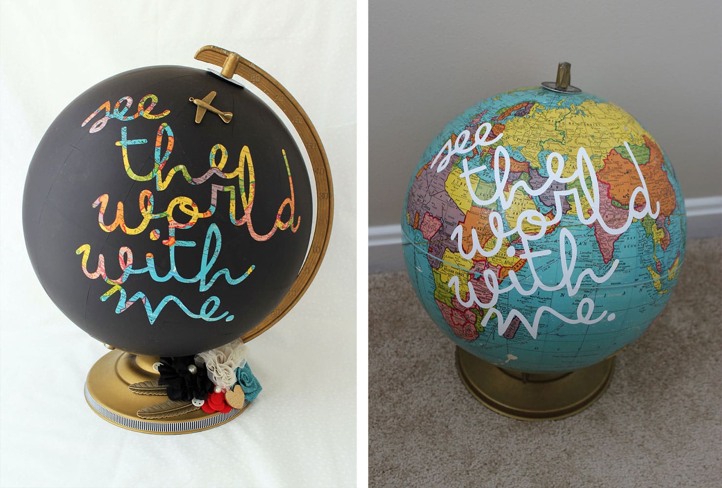 diy room decor chalkboard globe500