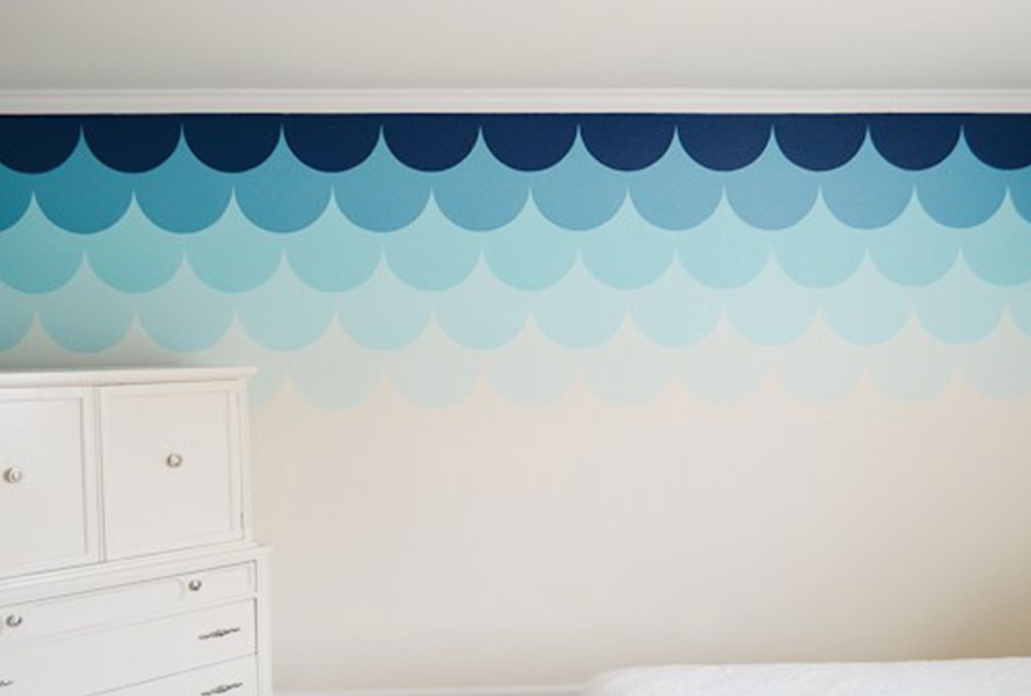 diy room decor ombre scallop wall500