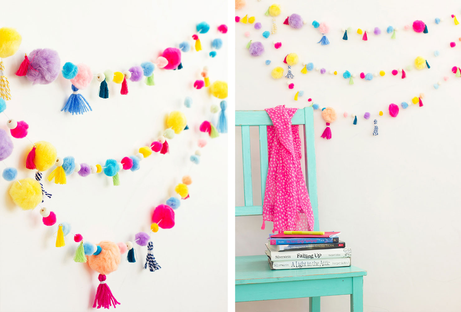 diy room decor pom pom garland500