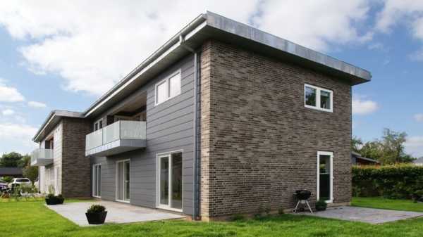 Дизайн дома из серого кирпича